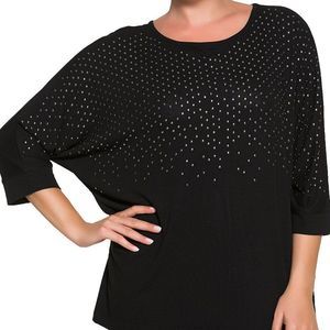 Tops & Plus Meteor Shower Tunic TOP 3/4 sleeves queen size 3X 4X 5X